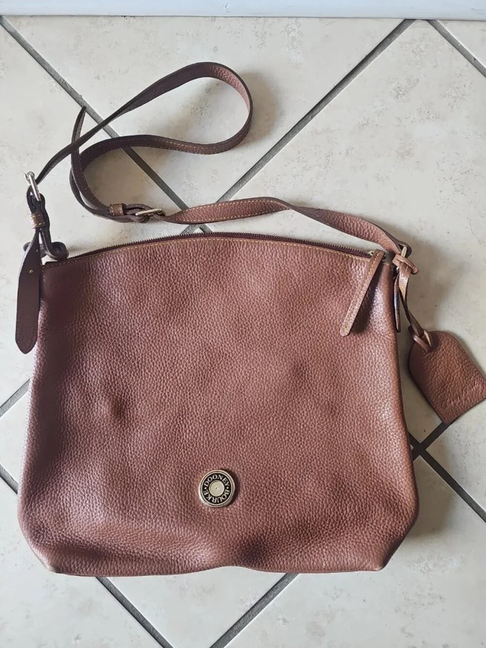 Dooney & Bourke Large Pebble Grain Leather Slouch Hobo Handbag
